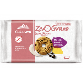 Galbusera zero grano panna e gocce di cioccolato