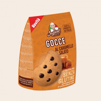 Gocce senza glutine Inglese al caramello salato 200 gr
