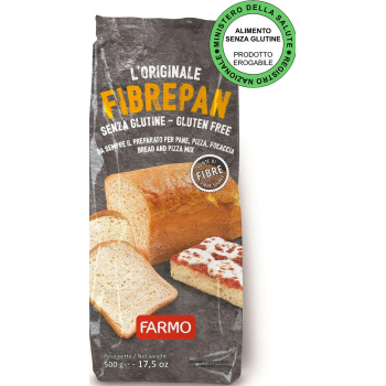 Fibrepan Farmo preparato senza glutine per pane pizza focaccia 500 gr
